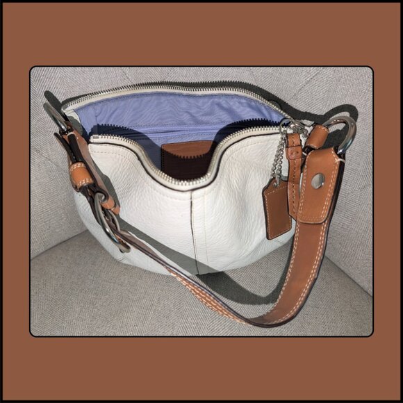 Coach White Leather Satchel - Picture 2 of 3